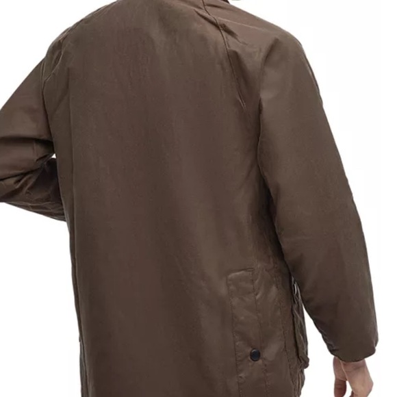 Barbour Bednell Men's waxed cotton Brown Jacket with corduroy Collar - Picture 10 of 10